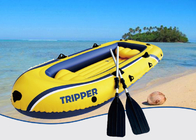Κίτρινη διογκώσιμη βάρκα PVC εκδρομέων παραλιών, διογκώσιμες βάρκες πλευρών για τον αθλητισμό νερού προμηθευτής