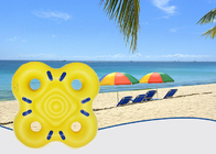 Παραλία 4 προσώπων πισινών σωλήνων διογκώσιμα υπαίθρια έπιπλα PVC επιπλεόντων σωμάτων κίτρινα προμηθευτής