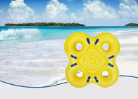 Παραλία 4 προσώπων πισινών σωλήνων διογκώσιμα υπαίθρια έπιπλα PVC επιπλεόντων σωμάτων κίτρινα προμηθευτής