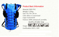 20L ταξιδιού 500D αδιάβροχες τσάντες Backpacking τσαντών βαρελιών PVC αδιάβροχες προμηθευτής
