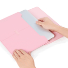 13' Ροζ PU Προστατευτικό Σλινγκ Τσάντα Κλειδώματος Flap Velcro Για Notebook Φορέα Προστάτης προμηθευτής