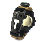 Υπαίθριο καφετί ρολόι νάυλον Paracord Wristband βραχιολιών επιβίωσης έκτακτης ανάγκης προμηθευτής