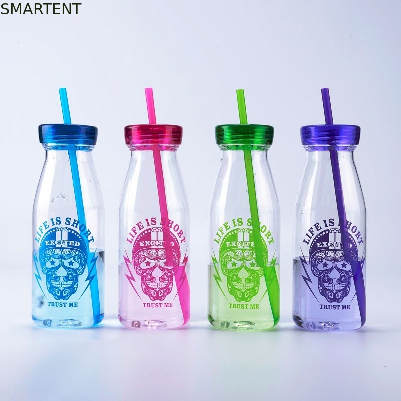 Προωθητικά πλαστικά μπουκάλια νερό 450ML Workout μπουκαλιών ποτών μόδας με τη φιάλη γάλακτος αχύρου προμηθευτής