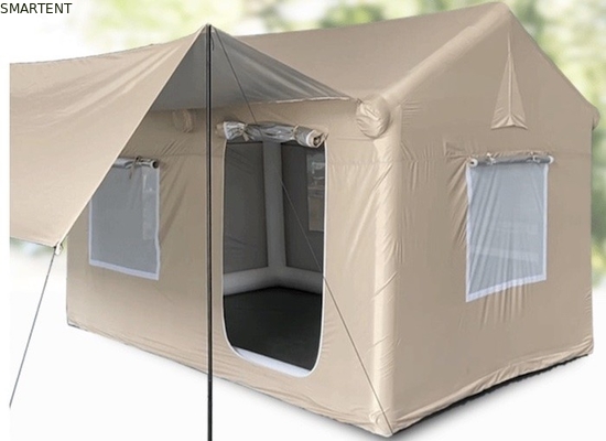 Εξωτερικές σκηνές κατασκήνωσης 410*270*200CM Αδιάβροχες Μπεζ βαμβακερές φουσκωτές σκηνές για 3-4 άτομα Forest Hut Style Ελαφρύ και ανθεκτικό για περιπέτειες στο εξωτερικό προμηθευτής