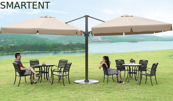 Αγορά Διπλό ρωμαϊκό Sunshade παραλιών μεγάλο Cantilever ομπρελών Parasol 2.5X2.5m διαδικτυακή κατασκευή
