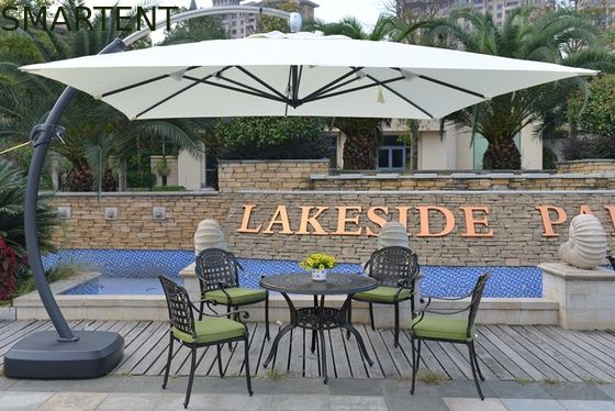 Αγορά Αέρα ανθεκτικό τετραγωνικό Patio Parasol 350cm X 350cm κήπων ομπρελών άσπρο διαδικτυακή κατασκευή