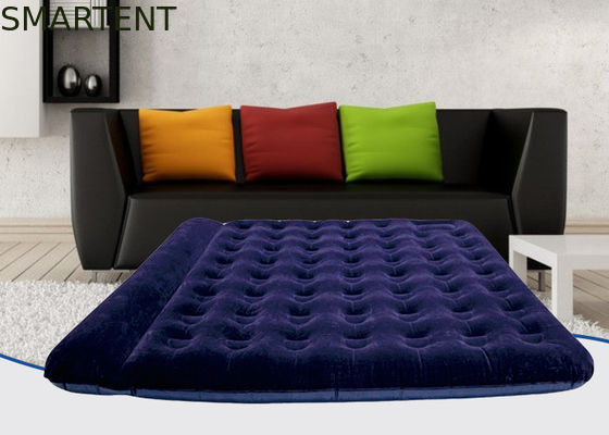 Αγορά Το πτυσσόμενο ενιαίο συγκεντρωμένο Airbed σκούρο μπλε διπλό διογκώσιμο στρώμα PVC ενσωμάτωσε το μαξιλάρι διαδικτυακή κατασκευή