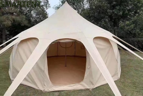Αδιάβροχα 3000MM Επιχρισμένα 285G Μπέιζ βαμβακερό εξωτερικό Λωτούς κατασκηνώσεις σκηνές 5 * 5 * 3M προμηθευτής