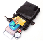 Πορτοφόλι λαιμού πολυτελείας 4.9*7.3*2.3' Μαύρο γνήσιο δερμάτινο πολυτέλεια ταξιδιωτική τσάντα προμηθευτής