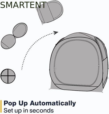 160 * 160 * 160CM Εξωτερική Διαφανής Καμπινγκ Pop Up Τάντα με ισχυρό χάλυβα πλαίσιο UV προστασία Πολυέστερο προμηθευτής