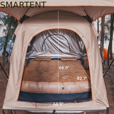 82.7*66.9*66.9 ιντσών Χακί 210D Ασημένιο Πολυεστέρα Εφοδιασμένο Πίκαπ Τρακ Τεντ με αεριζόμενα παράθυρα για εξωτερική κατασκήνωση προμηθευτής