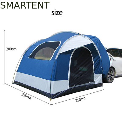 250*250*200CM PU2000MM Επικάλυψη Πολυεστέρα 210D 2 πόρτες SUV Καμπινγκ Τέντα με ίνες του γυαλιού και τα παράθυρα με δίχτυα προμηθευτής
