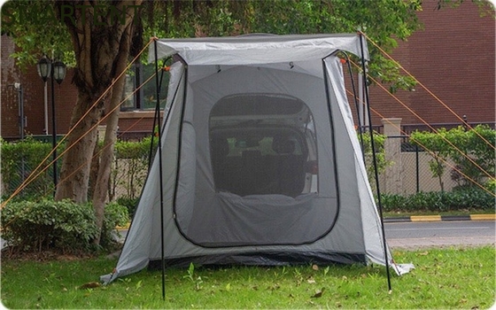 260*180*190CM Αδιάβροχη PU2000MM Επικάλυψη Γκρίζα 210D Πολυέστερ Ολοκαίρως Οικογενειακή σκηνή στην οροφή με δύο πόρτες και παράθυρα προμηθευτής