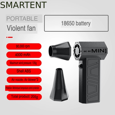 Μαύρος 90000rpm 4000mah Pocket Violent Turbo Fan για εξωτερικό κήπο προμηθευτής