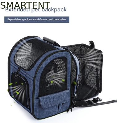 Υπαίθριο 33.5*27*42CM Μπλε Κατιονικό Oxford Επεκτεινόμενο Σακίδιο Πλάτης Ταξιδιού για Κατοικίδια Μαλακό Ύφασμα Υπέροχα Απαραίτητα για το Αγαπημένο σας Συντροφάκι προμηθευτής