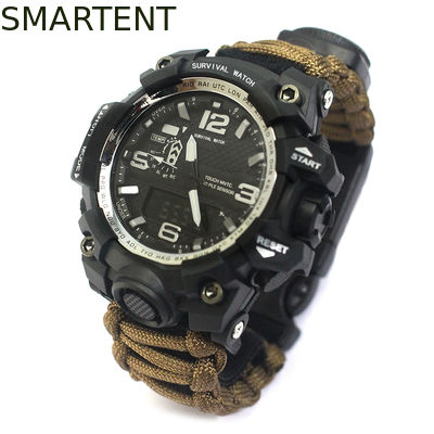 Αγορά Υπαίθριο καφετί ρολόι νάυλον Paracord Wristband βραχιολιών επιβίωσης έκτακτης ανάγκης διαδικτυακή κατασκευή