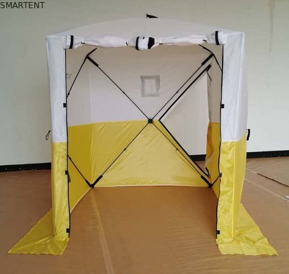 200*200*200MM Εξωτερικές διχρωματικές αδιάβροχες σκηνές PU επικαλυμμένες με 200D πολυεστέρα Oxford Foldable Fibergals προμηθευτής
