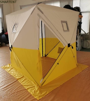 200*200*200MM Εξωτερικές διχρωματικές αδιάβροχες σκηνές PU επικαλυμμένες με 200D πολυεστέρα Oxford Foldable Fibergals προμηθευτής