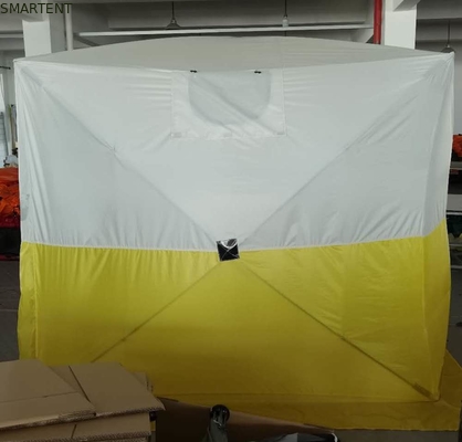 235*235*200MM Εξωτερικό καταφύγιο ψαρέματος ΠΥ Επικάλυψη 200D Πολυεστέρας Οξφόρδης Φυτοπετρώματος Διχρωματική σκηνή κατασκήνωσης προμηθευτής