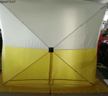 235*235*200MM Εξωτερικό καταφύγιο ψαρέματος ΠΥ Επικάλυψη 200D Πολυεστέρας Οξφόρδης Φυτοπετρώματος Διχρωματική σκηνή κατασκήνωσης προμηθευτής