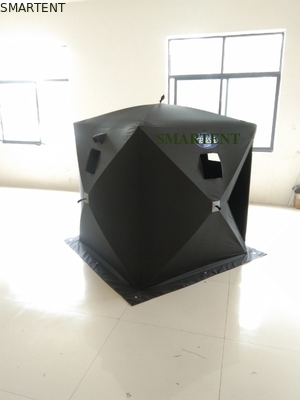 147X147X165CM Μαύρη σκηνή εξωτερικής εργασίας υαλοπλαστική υδραυλική επικαλυμμένη πολυεστέρας 150D ένα άτομο Flip Over Ice Shelter προμηθευτής