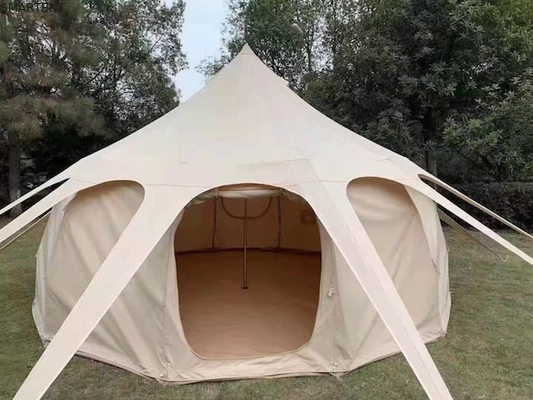 300*300*200CM 5M 280GSM Beige Υδροφθαλμικά επικαλυμμένο βαμβάκι Lotus Design Glamping Εξωτερική σκηνή κατασκήνωσης προμηθευτής