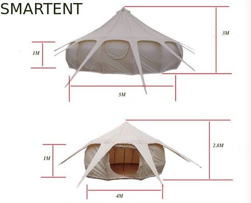 Αγορά 300*300*200CM 5M 280GSM Beige Υδροφθαλμικά επικαλυμμένο βαμβάκι Lotus Design Glamping Εξωτερική σκηνή κατασκήνωσης διαδικτυακή κατασκευή