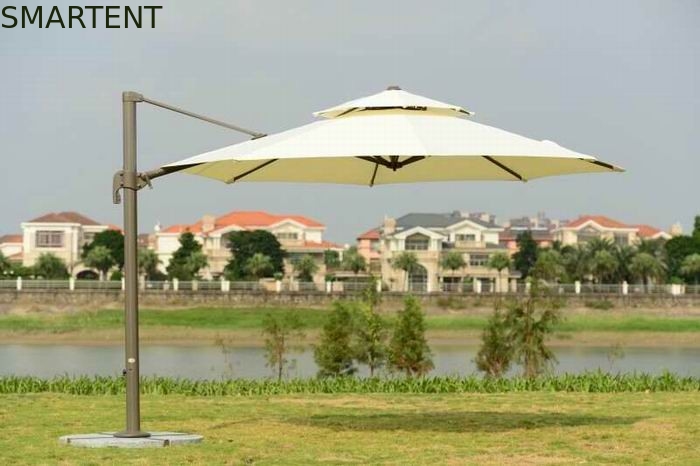 250g Sunshade παραλιών πολυεστέρα ομπρέλα 3.5M Cantilever Parasol βαριά βάση γρανίτη προμηθευτής
