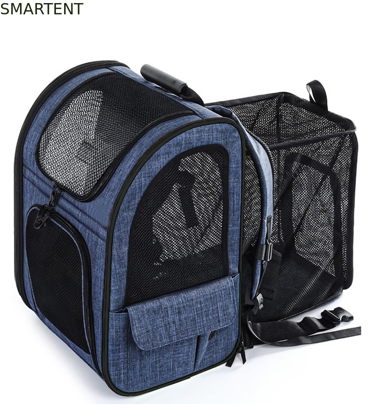 Υπαίθριο 33.5*27*42CM Μπλε Κατιονικό Oxford Επεκτεινόμενο Σακίδιο Πλάτης Ταξιδιού για Κατοικίδια Μαλακό Ύφασμα Υπέροχα Απαραίτητα για το Αγαπημένο σας Συντροφάκι προμηθευτής