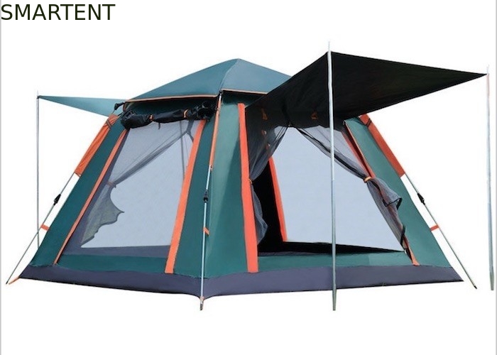 Εξωτερική 205*205*135cm Πράσινη PU2000MM 210T Πολυεστέρα Ανθεκτική στο νερό αυτόματη σκηνή κατασκήνωσης προμηθευτής